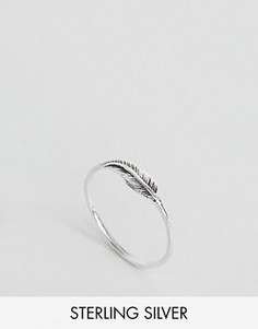 Серебряное кольцо в виде пера ASOS - Серебряный
