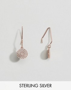 Серебряные серьги-протяжки с покрытием из розового золота ASOS - Медный