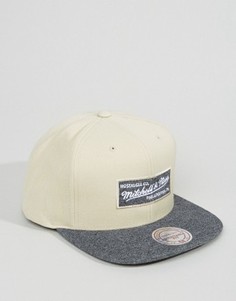 Меланжевая бейсболка Mitchell &amp; Ness - Бежевый