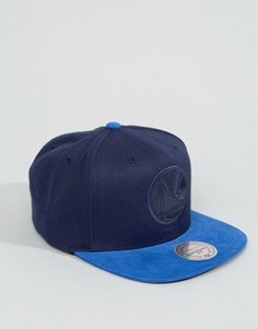 Бейсболка с вельветовым козырьком Mitchell &amp; Ness - Темно-синий