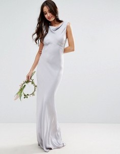 Платье макси в стиле 40-х ASOS WEDDING - Синий
