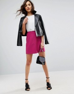 Мини-юбка A-силуэта ASOS - Розовый