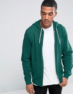 Зеленое худи на молнии ASOS - Зеленый