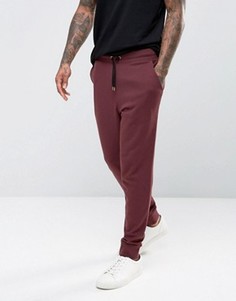 Бордовые зауженные джоггеры ASOS - Красный