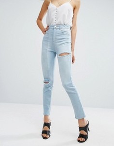 Узкие джинсы в винтажном стиле ASOS - Синий