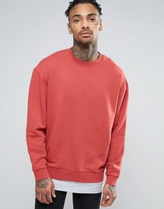 Оранжевый oversize-свитшот с контрастной кромкой ASOS - Оранжевый