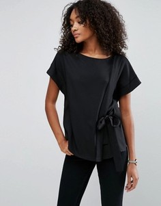 Топ с завязкой на талии ASOS - Черный