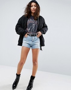 Синие выбеленные джинсовые шорты ASOS - Синий