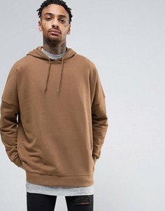 Коричневый oversize-худи ASOS - Коричневый