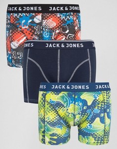 Набор из 3 боксеров-брифов с принтом Jack &amp; Jones - Мульти