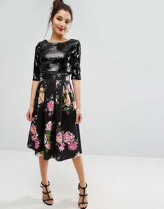 Юбка для выпускного с цветочным принтом ASOS - Мульти