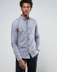 Оксфордская узкая рубашка с карманом Troy - Темно-синий