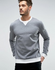 Свитшот с контрастной отделкой HUGO by Hugo Boss Dexcalibur - Серый