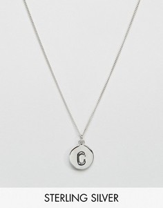 Серебряное ожерелье с инициалом C Fashionology - Серебряный