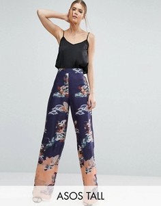 Широкие брюки с принтом ASOS TALL - Мульти