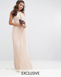 Плиссированное платье макси TFNC WEDDING - Розовый