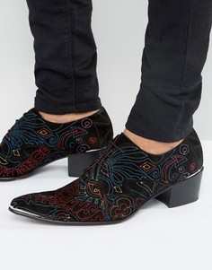 Замшевые туфли дерби с вышивкой Jeffery West Sylvian - Черный