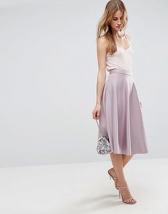 Юбка-клеш для выпускного с завышенной талией ASOS - Фиолетовый