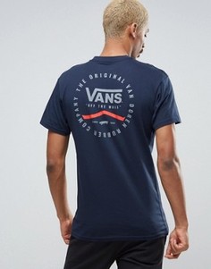 Синяя футболка Vans Original Rubber Co VA2XCSNVY - Синий