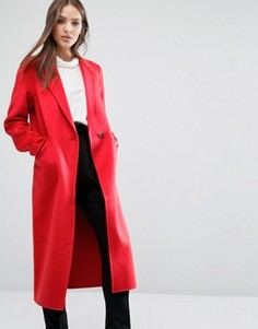 Строгое пальто Selected - Красный