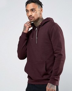 Красное худи на молнии ASOS - Красный
