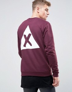 Свитшот с принтом на груди и спине ASOS - Красный