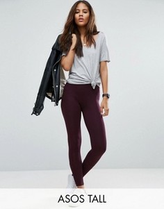 Бордовые леггинсы с завышенной талией ASOS TALL - Красный