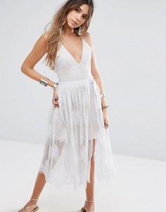 Кружевное платье миди Free People Matchpoint - Мульти