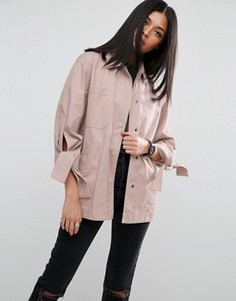 Куртка с завязками на рукавах ASOS - Розовый