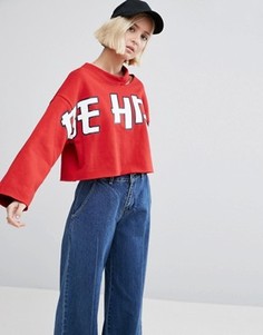 Укороченный свитшот STYLENANDA - Красный
