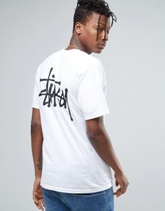 Футболка с логотипом на спине Stussy - Белый