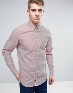 Рубашка в полоску узкого кроя на пуговицах Tommy Hilfiger Francky - Красный