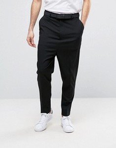 Черные брюки с заниженным шаговым швом ASOS - Черный