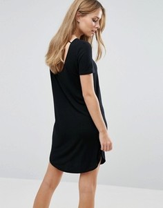 Платье-футболка с короткими рукавами Vila - Черный