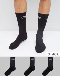 3 пары черных носков Vans VXSEBLK - Черный