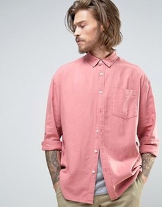 Розовая свободная оксфордская рубашка ASOS - Розовый