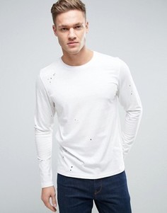 Лонгслив с потертостями Jack &amp; Jones Originals - Белый
