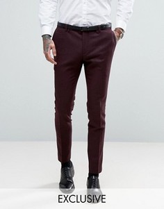 Суперузкие брюки с однотонным принтом Noak - Красный
