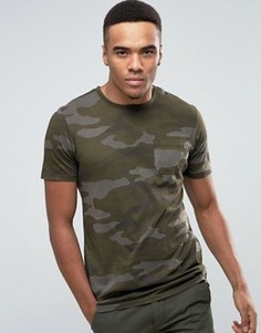 Футболка с камуфляжным принтом Jack &amp; Jones Vintage - Зеленый