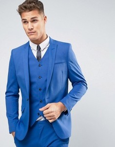 Синий пиджак скинни ASOS WEDDING - Синий