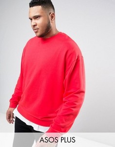 Красный oversize-свитшот ASOS PLUS - Красный
