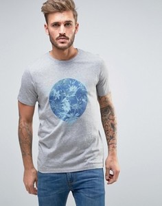 Футболка с кругом и цветочным принтом Jack &amp; Jones Originals - Серый