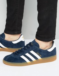 Темно-синие кроссовки adidas Originals Munchen BB5297 - Темно-синий