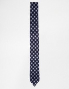Узкий темно-синий галстук-бабочка в горошек Reclaimed Vintage - Темно-синий