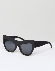 Массивные солнцезащитные очки кошачий глаз Le Specs - Черный