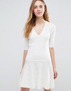 Белое платье мини Ganni Williams Classic - Белый