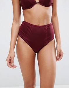 Базовые трусики из микрофибры с завышенной талией ASOS - Красный