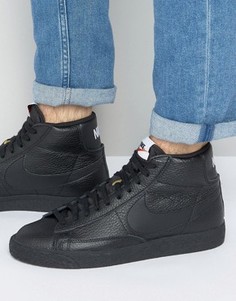 Черные кроссовки средней высоты Nike Blazer 429988-007 - Черный