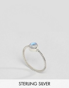 Серебряное кольцо с лунным камнем Reclaimed Vintage Rainbow - Серебряный