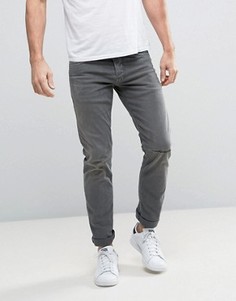 Узкие джинсы с рваной отделкой Jack &amp; Jones Intelligence - Серый